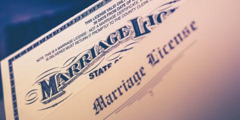 How do you get a marriage license application?