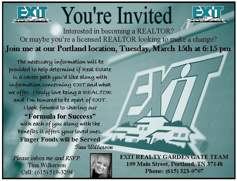 Exciting Career In Real Estate Tina Wilkerson At Exit Realty